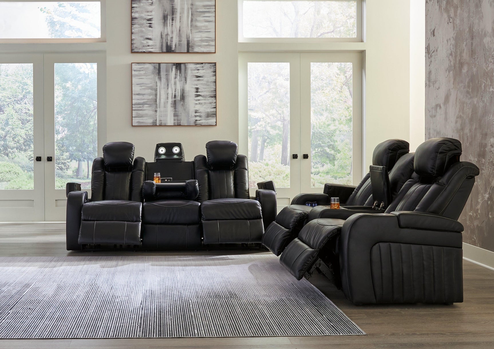 Caveman Midnight Den Sofa And Loveseat - Ella Furniture