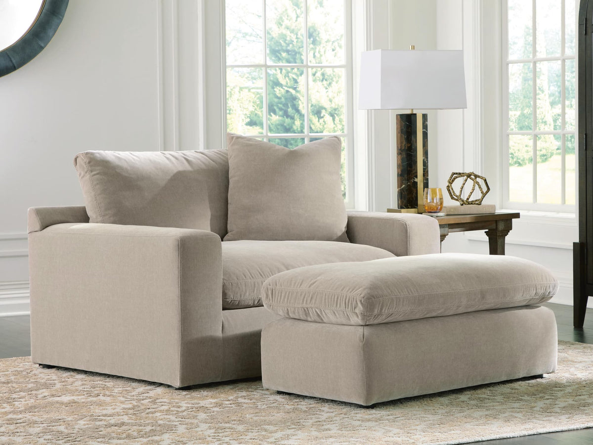 Maxton Pebble Heights Oversized Chair and Ottoman — product view