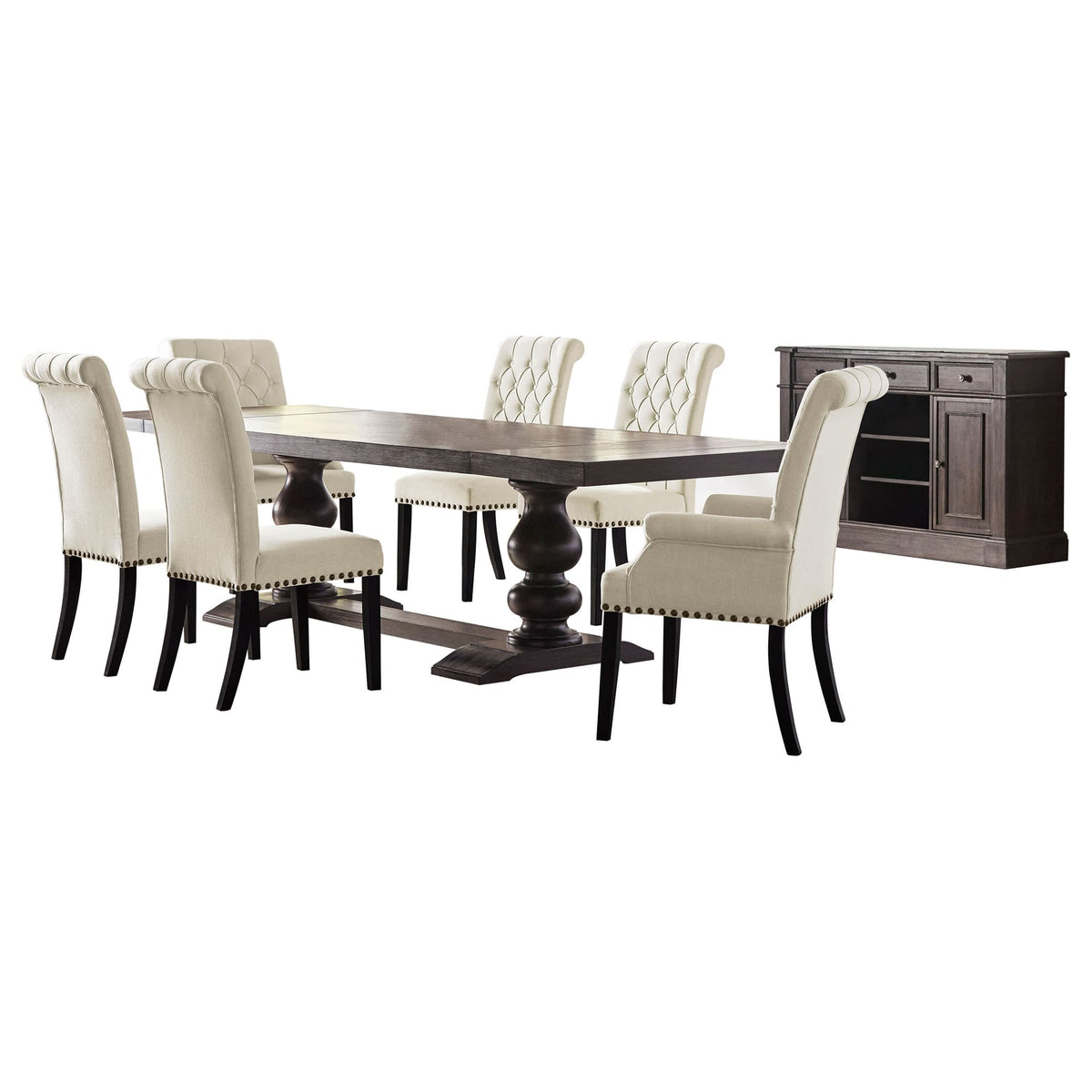 Phelps Ivory Rectangular Dining Room Set with Table and 4 Side Chairs — product image 4