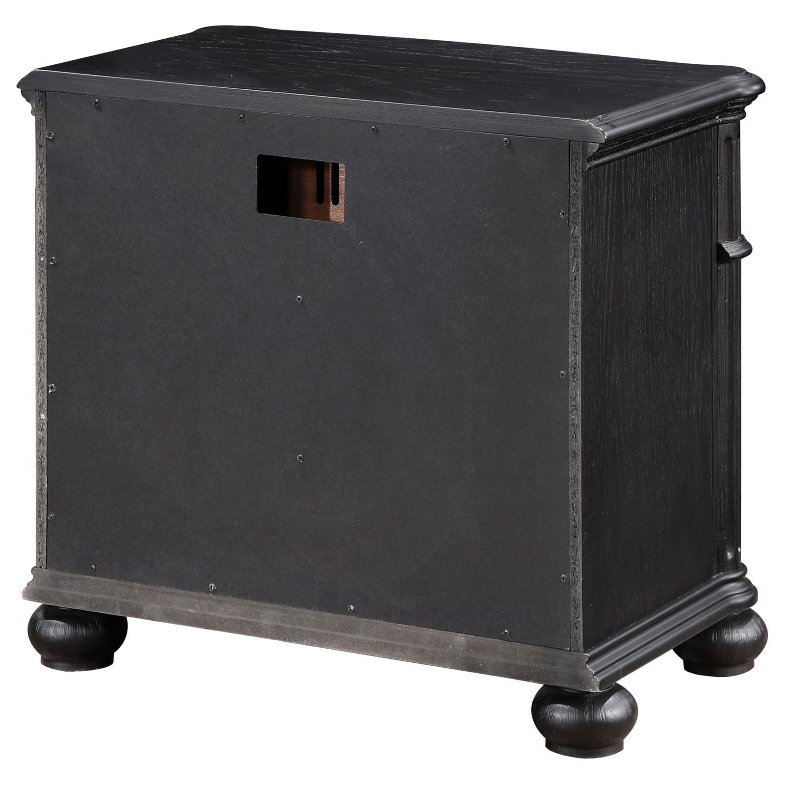 Celina 3-Drawer Nightstand Bedside Table Black 224762 - Ella Furniture