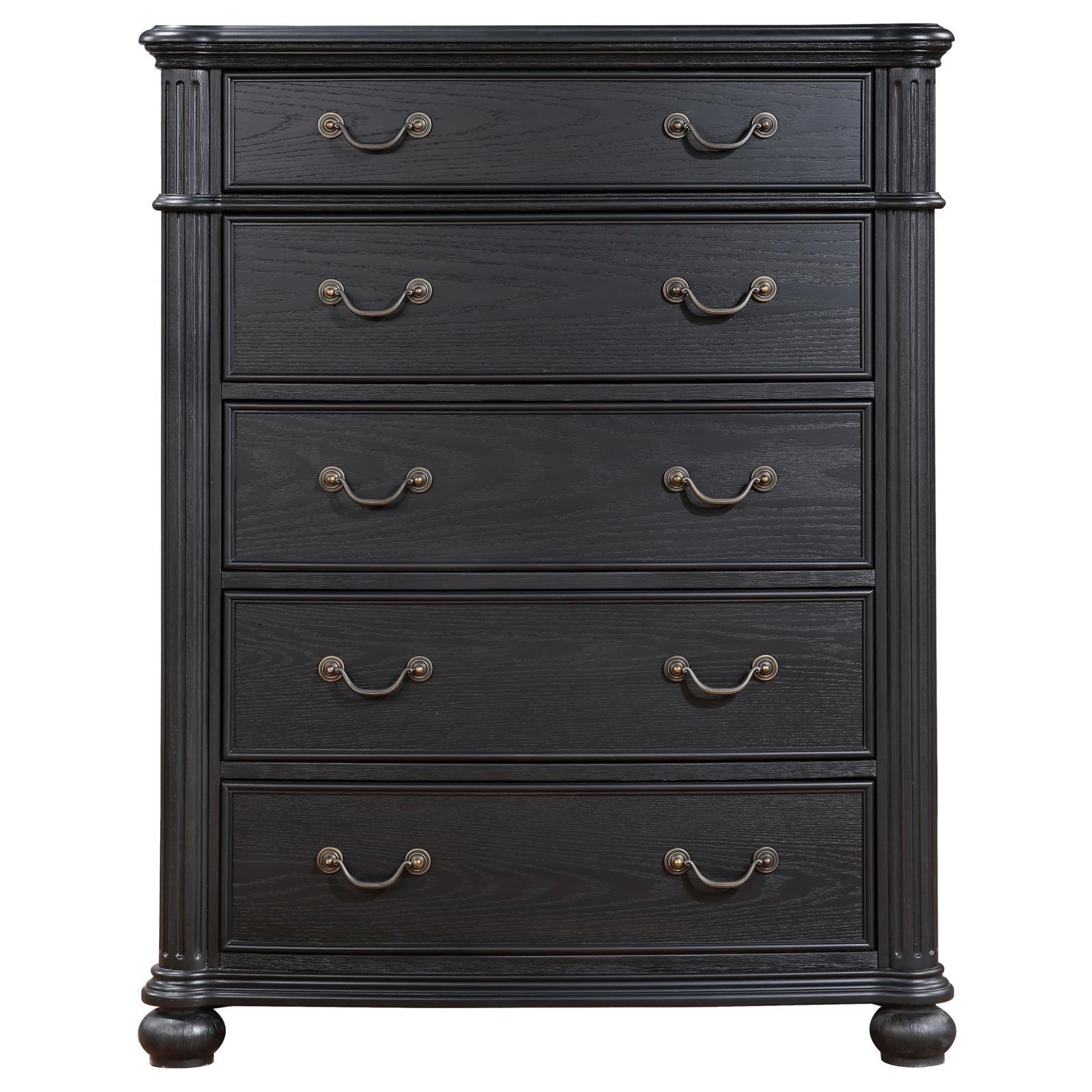 Celina 5-Drawer Bedroom Chest Black 224765 - Ella Furniture