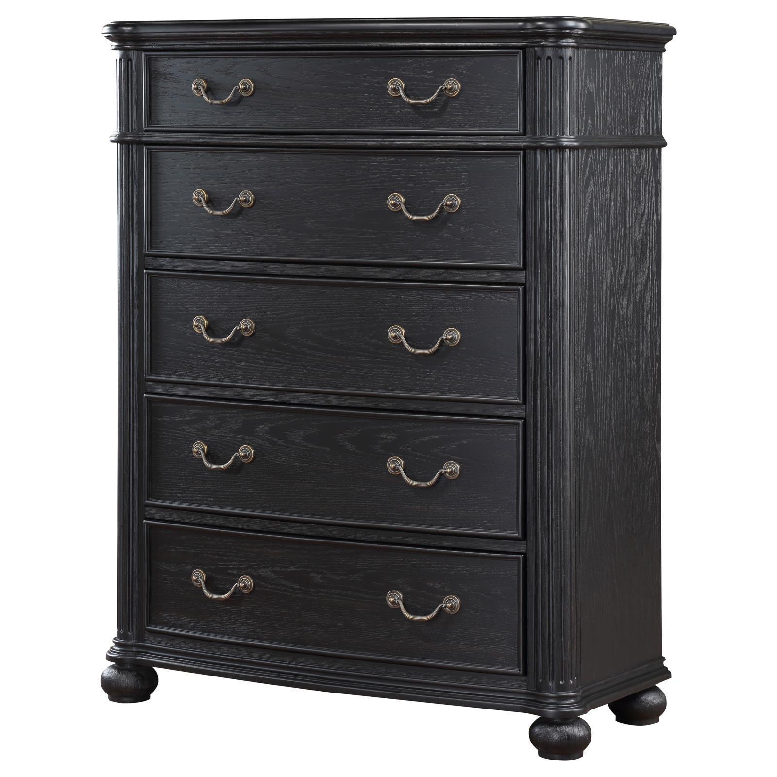 Celina 5-Drawer Bedroom Chest Black 224765 - Ella Furniture