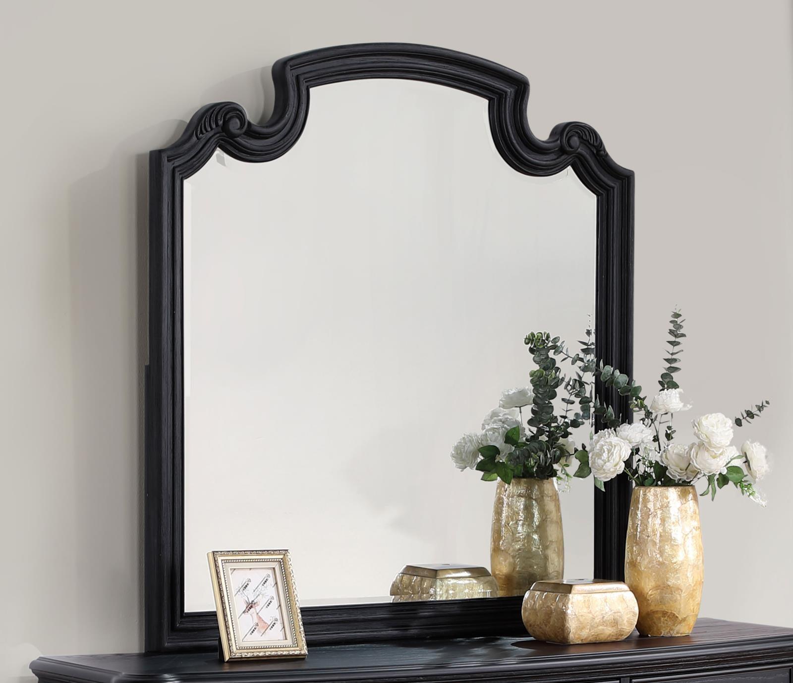 Celina Dresser Mirror Black 224764 - Ella Furniture