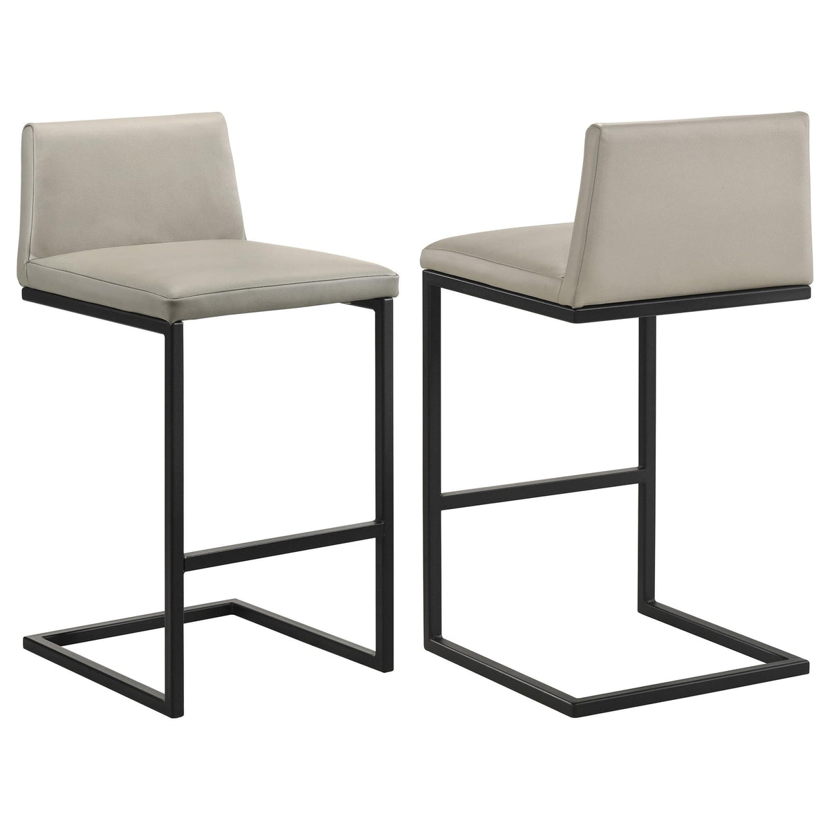 Vardon Genuine Leather Tan Bar Stool Set of 2 — product view