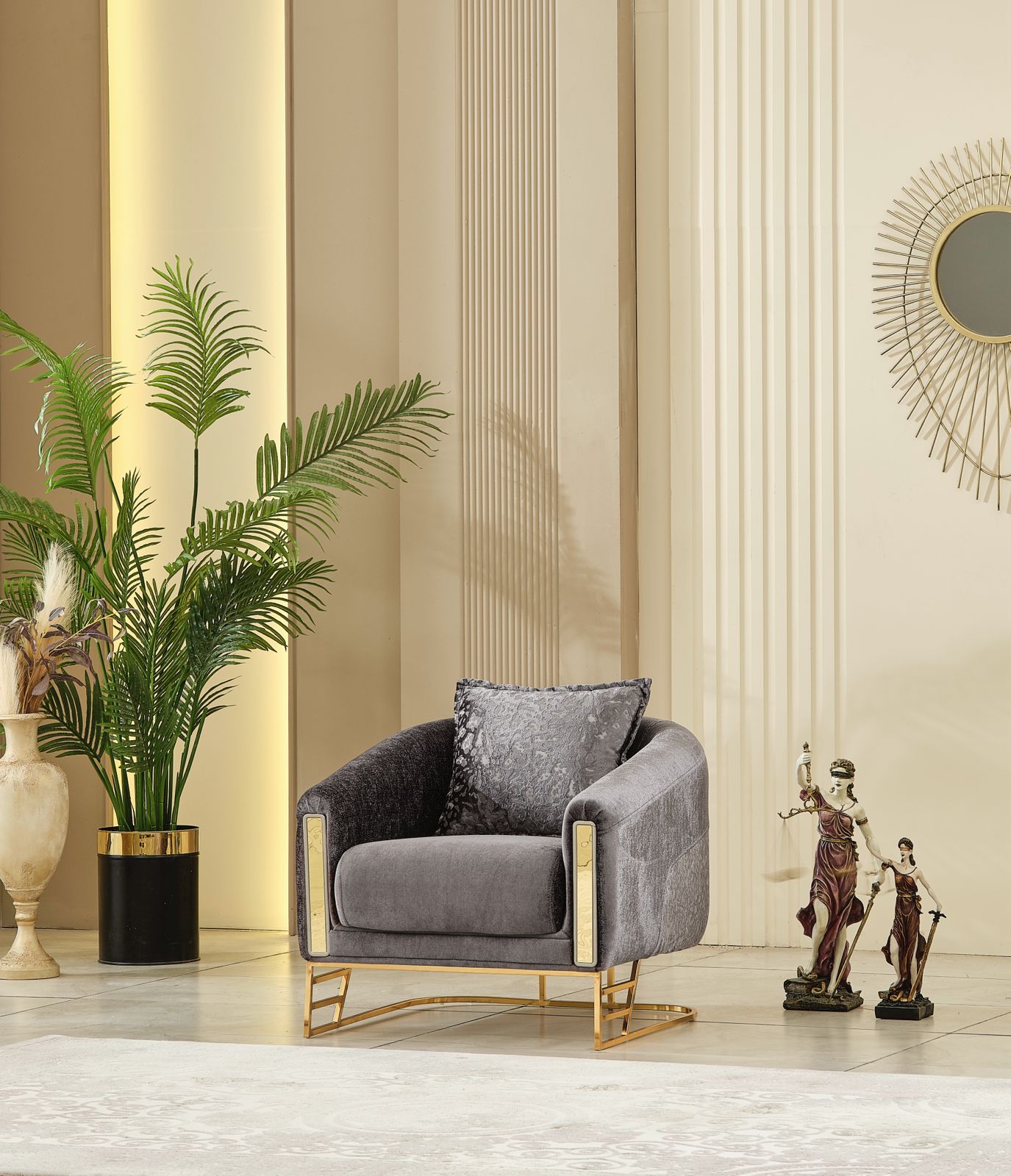 Romance Gray Living Room Set