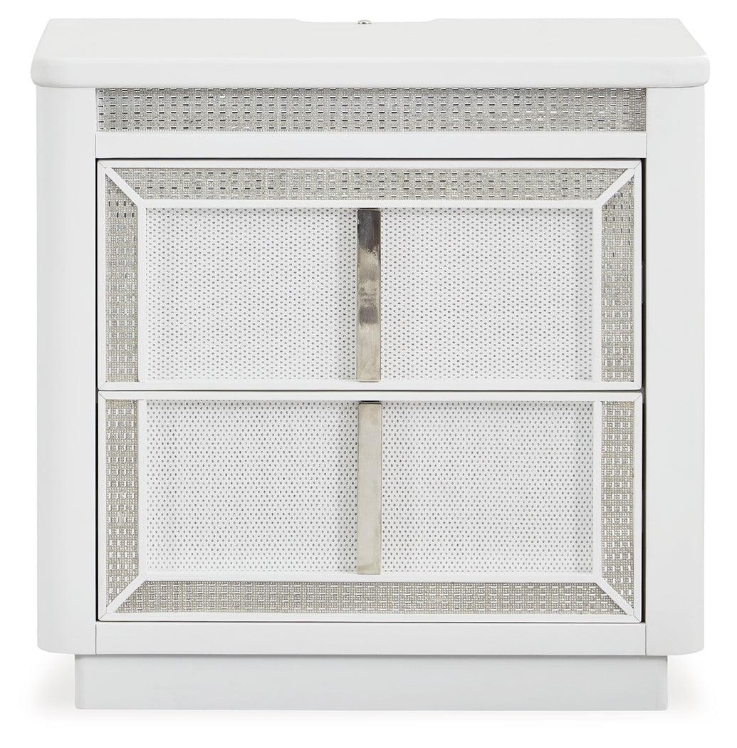 Chalanna White Nightstand - Ella Furniture