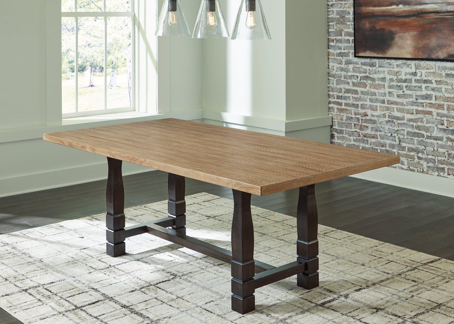 Charterton Two-tone Brown Dining Room Set - Ella Furniture
