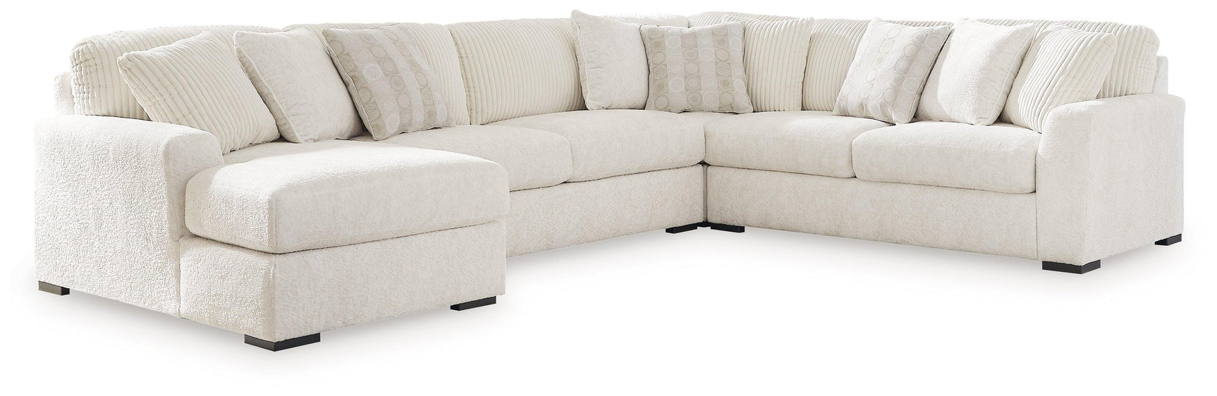 Chessington Ivory 4-Piece Sectional With Chaise - Ella Furniture