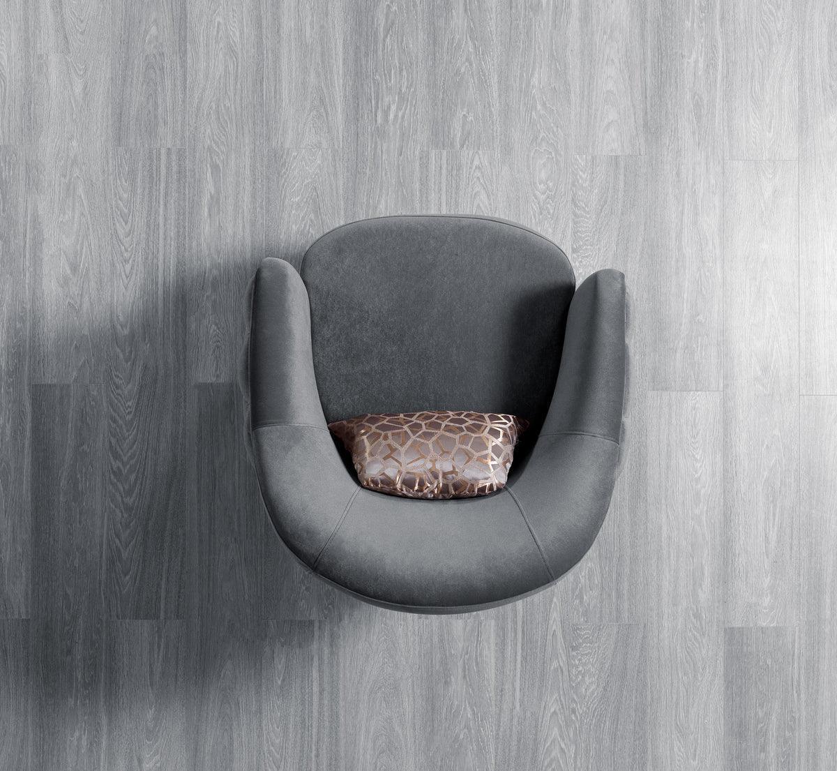Chloe Gray Velvet Sofa & Loveseat - Ella Furniture
