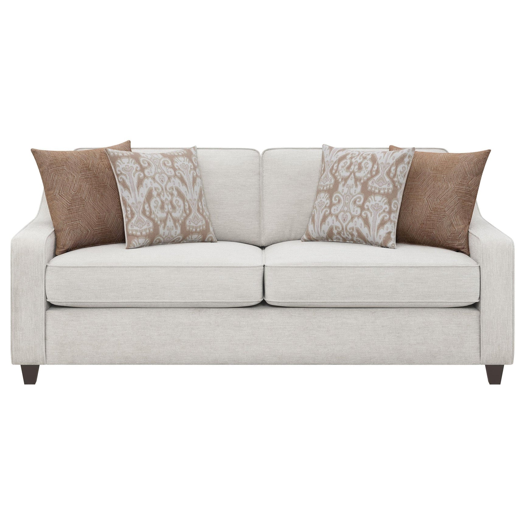 Christine Christine 3-piece Upholstered Sloped Arm Sofa Set Beige 552061-S3 - Ella Furniture