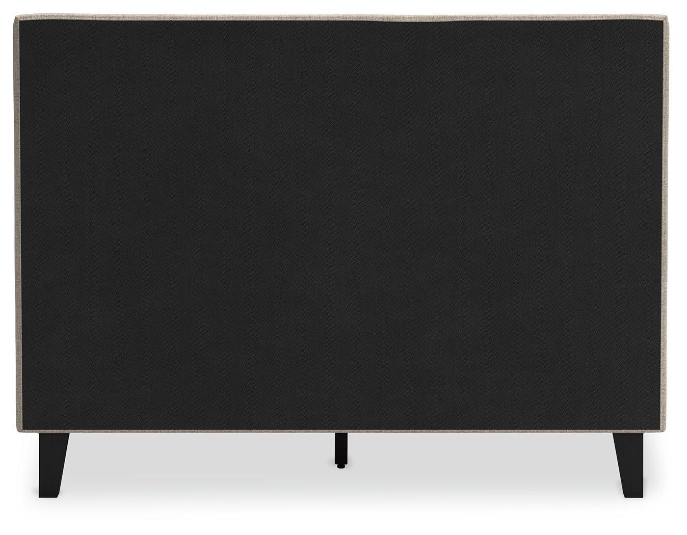 Cielden Soft Gray Full Upholstered Bed With Roll Slats - Ella Furniture