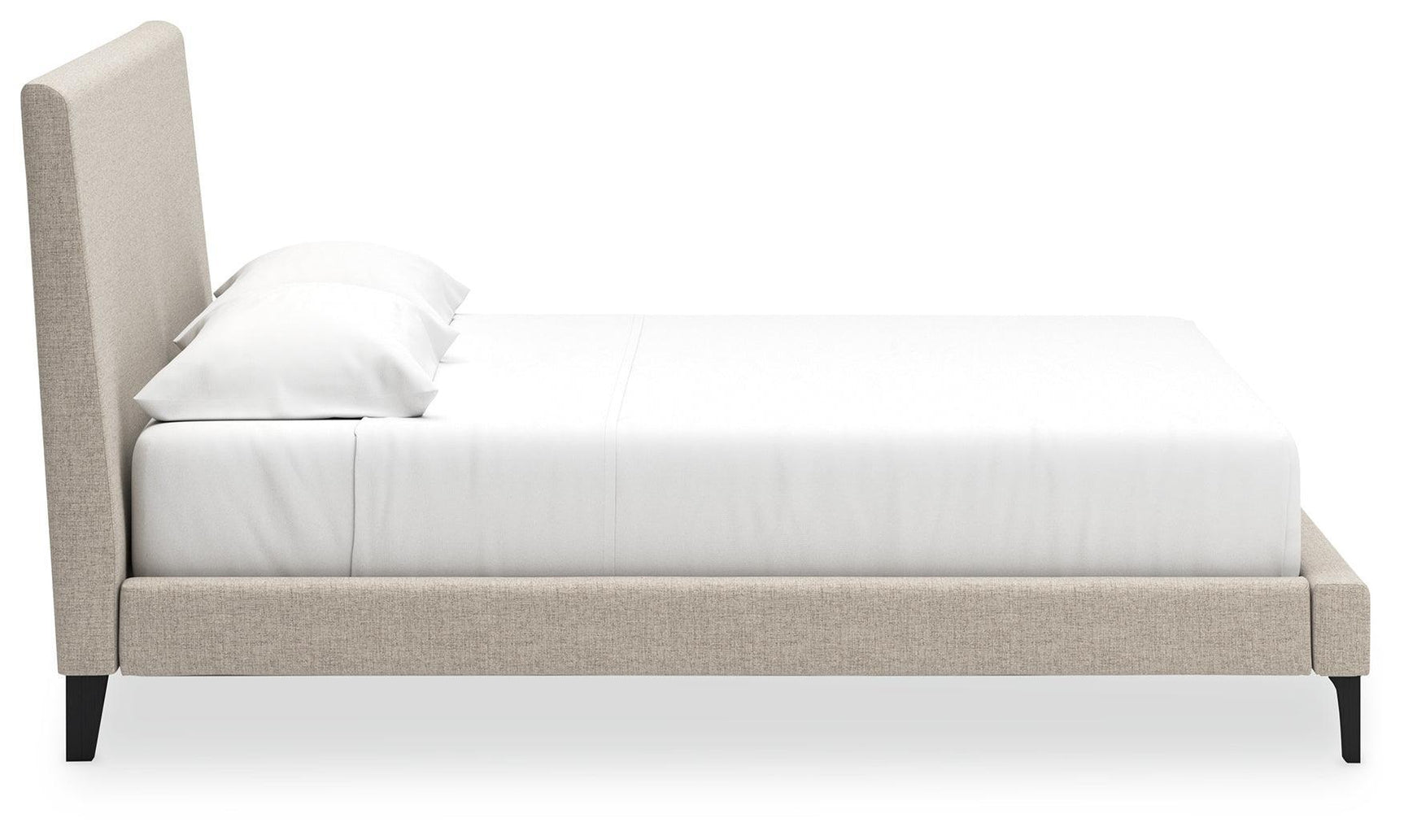 Cielden Soft Gray King Upholstered Bed with Roll Slats - Ella Furniture