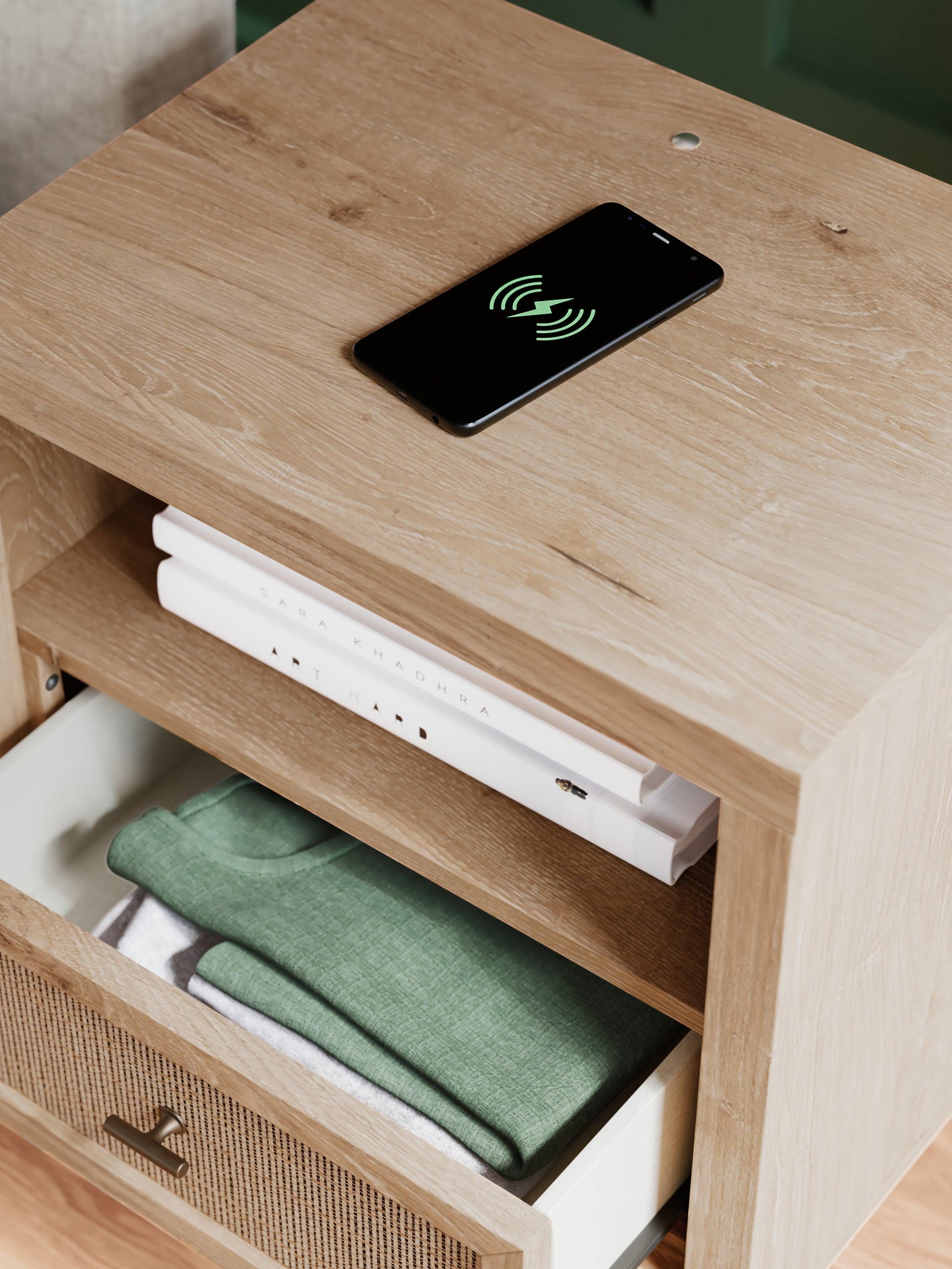 Cielden Two-tone Nightstand - Ella Furniture