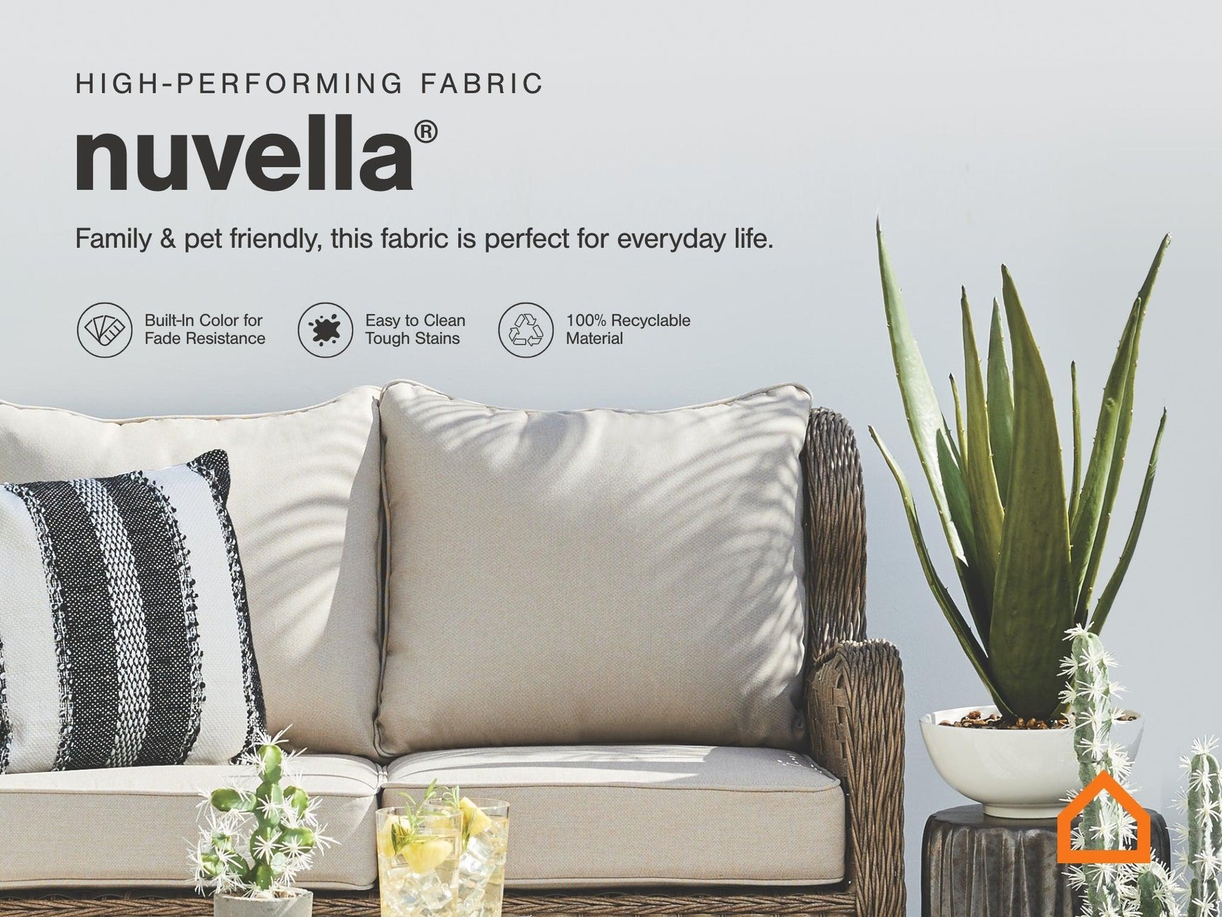 Clare Beige View Outdoor Sofa With 2 Lounge Chairs - Ella Furniture
