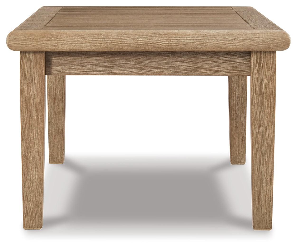 Clare Beige View Outdoor Sofa With Coffee Table - Ella Furniture