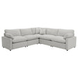 COLLINS COLLECTION Collins 5-piece Modular Power Reclining Sectional Sofa Grey 609560P - Ella Furniture