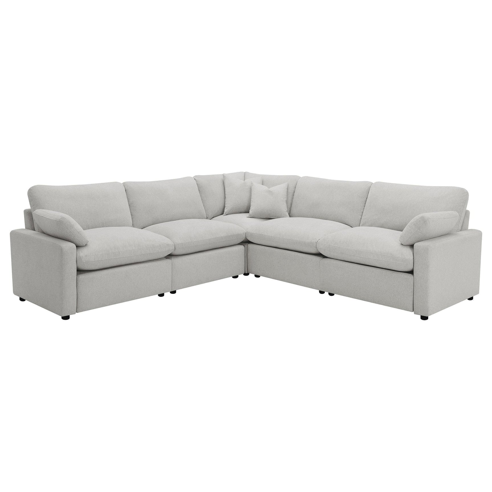 COLLINS COLLECTION Collins 5-piece Modular Power Reclining Sectional Sofa Grey 609560P - Ella Furniture