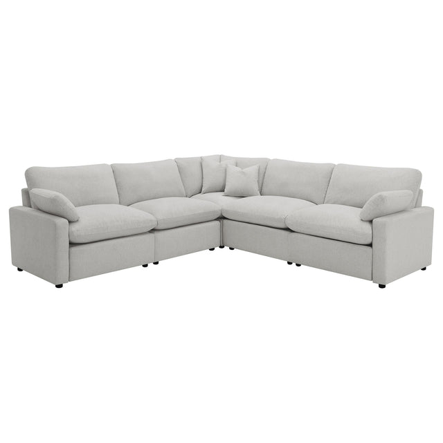 COLLINS COLLECTION Collins 5-piece Modular Power Reclining Sectional Sofa Grey 609560P - Ella Furniture