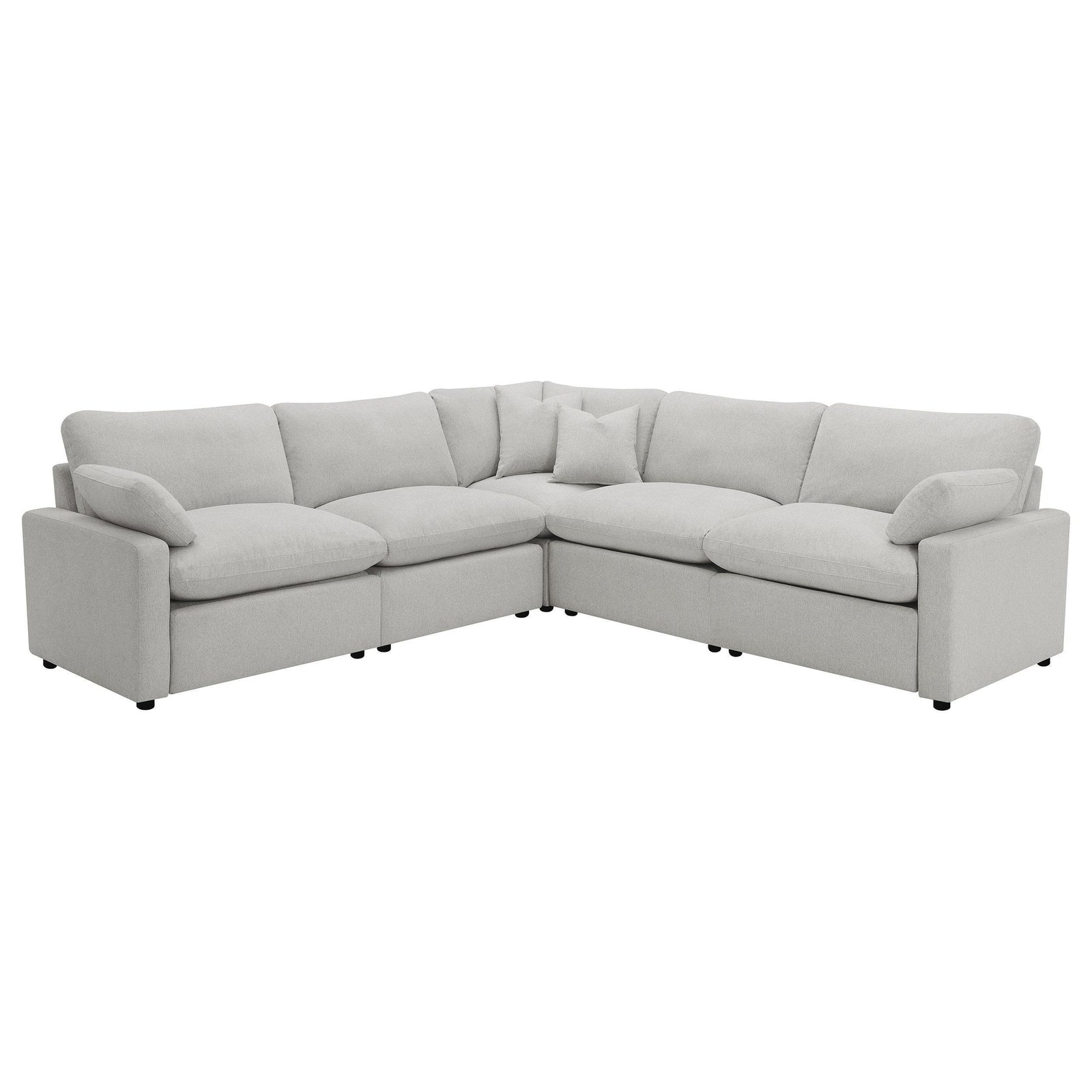 COLLINS COLLECTION Collins 5-piece Modular Power Reclining Sectional Sofa Grey 609560P - Ella Furniture