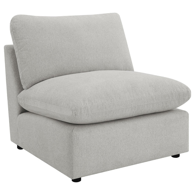 COLLINS COLLECTION Collins Upholstered Armless Chair Grey 609560AC - Ella Furniture