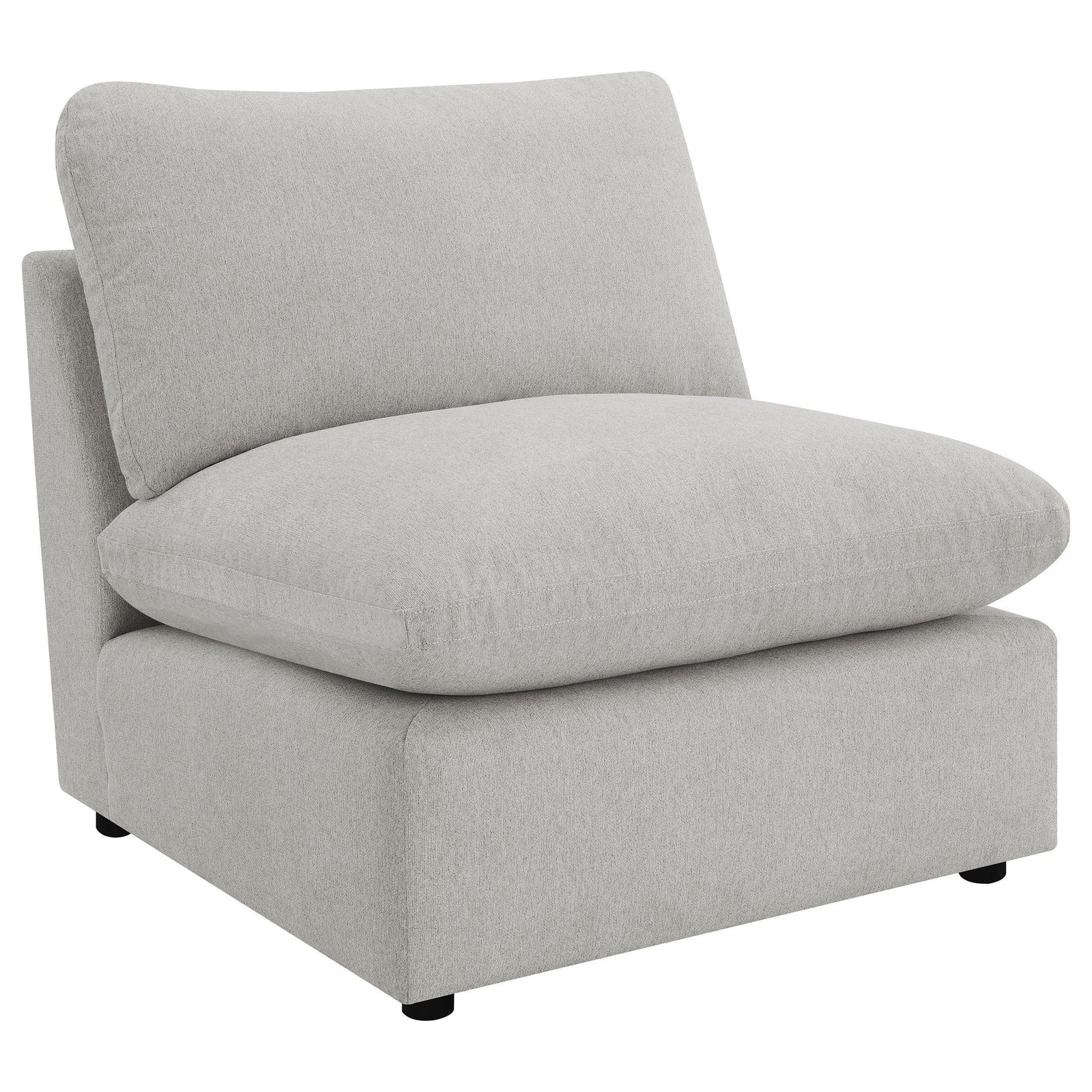 COLLINS COLLECTION Collins Upholstered Armless Chair Grey 609560AC - Ella Furniture