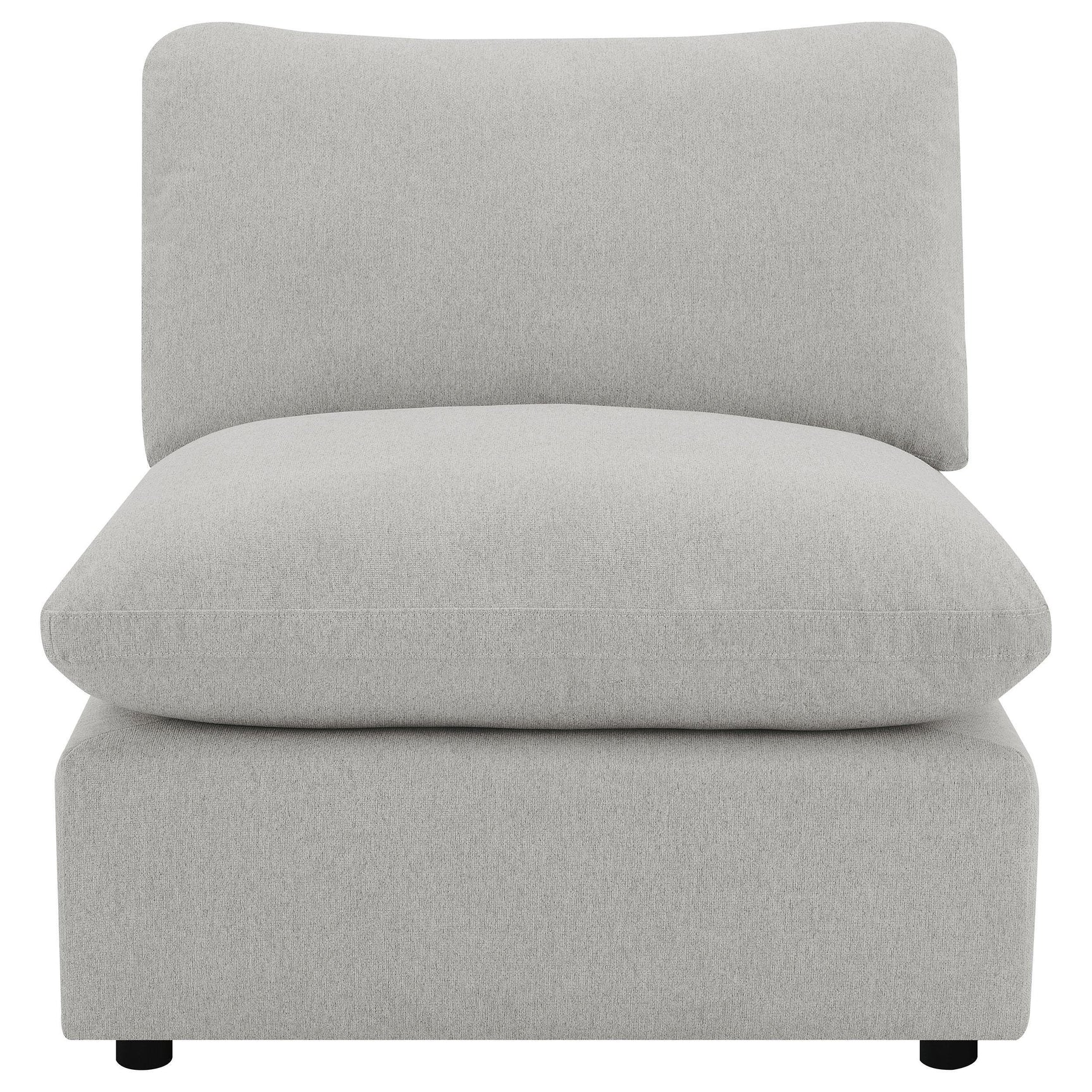 COLLINS COLLECTION Collins Upholstered Armless Chair Grey 609560AC - Ella Furniture