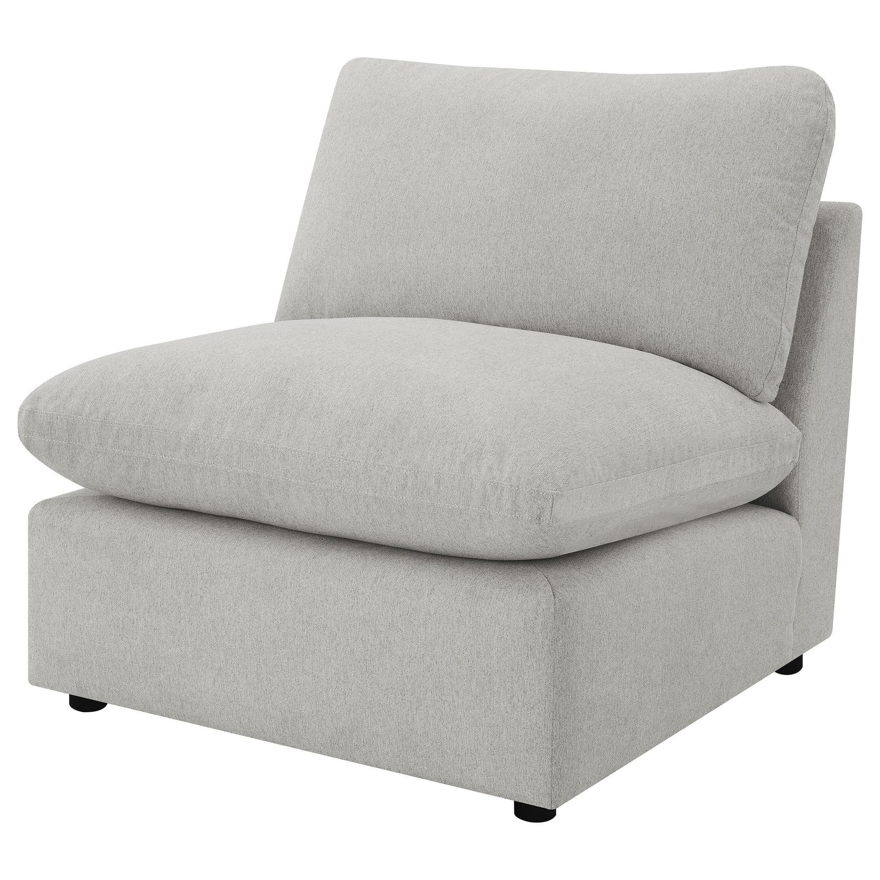 COLLINS COLLECTION Collins Upholstered Armless Chair Grey 609560AC - Ella Furniture