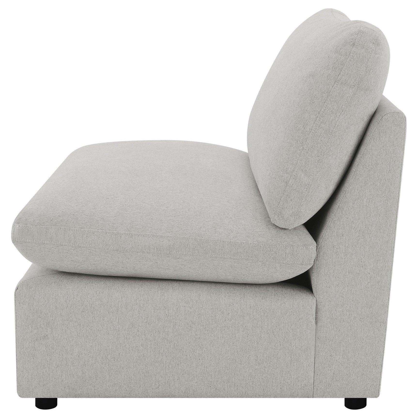 COLLINS COLLECTION Collins Upholstered Armless Chair Grey 609560AC - Ella Furniture