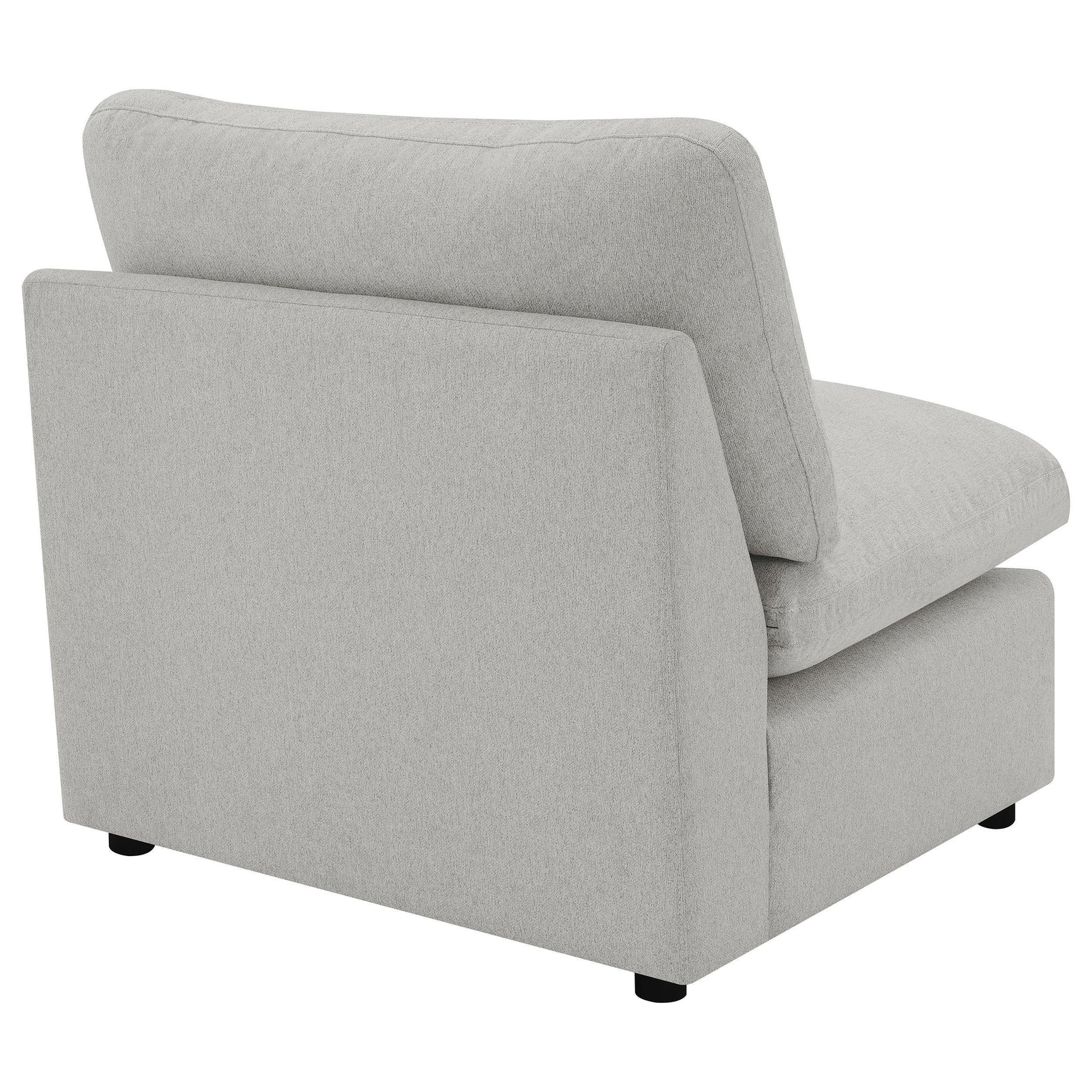 COLLINS COLLECTION Collins Upholstered Armless Chair Grey 609560AC - Ella Furniture