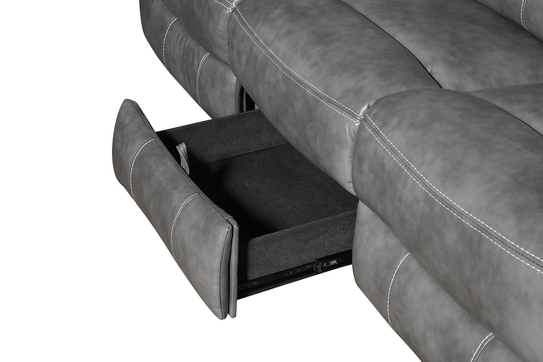CONRAD MOTION COLLECTION Conrad 3-piece Upholstered Padded Arm Motion Sofa Set Grey 650354-S3 - Ella Furniture