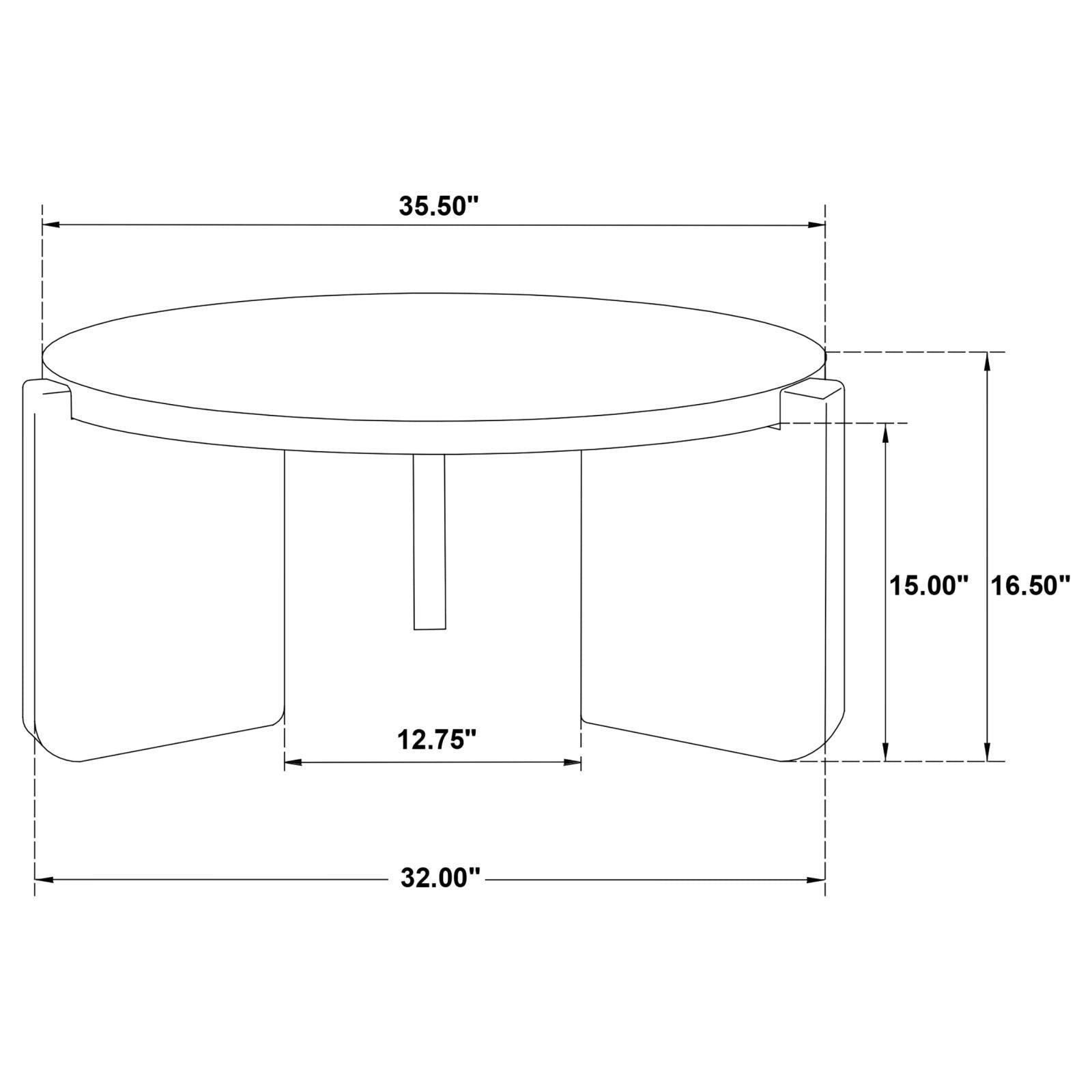 Cordova Round Solid Wood Coffee Table Black 709678 - Ella Furniture