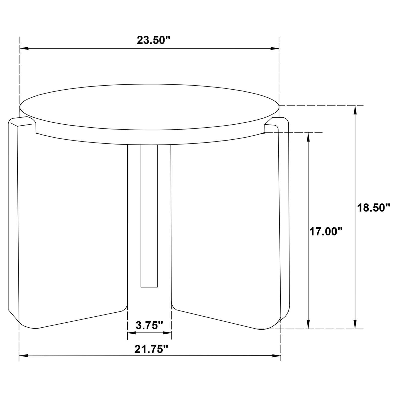 Cordova Round Solid Wood End Table Black 709677 - Ella Furniture