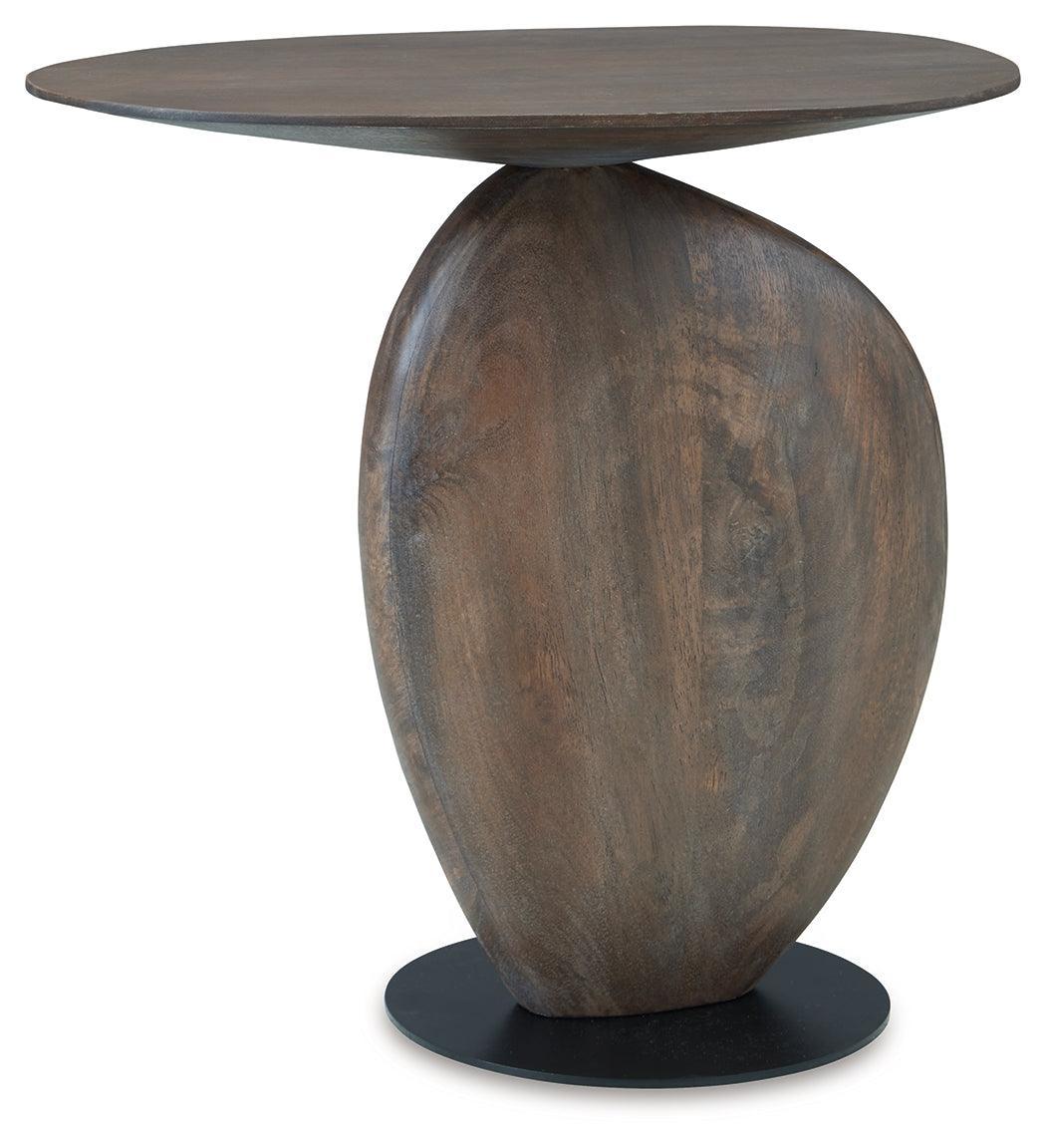 Cormmet Brown/black Accent Table - Ella Furniture