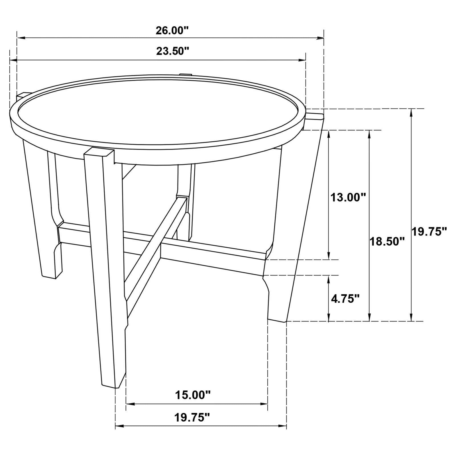 Cota Round Solid Wood End Table Dark Brown 708287 - Ella Furniture