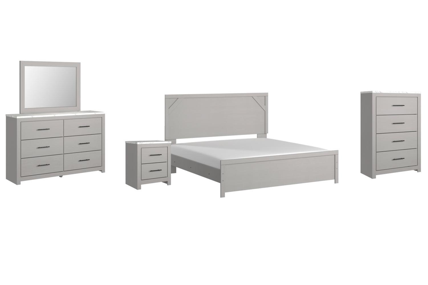 Cottenburg Light Gray/white Panel Bedroom Set - Ella Furniture
