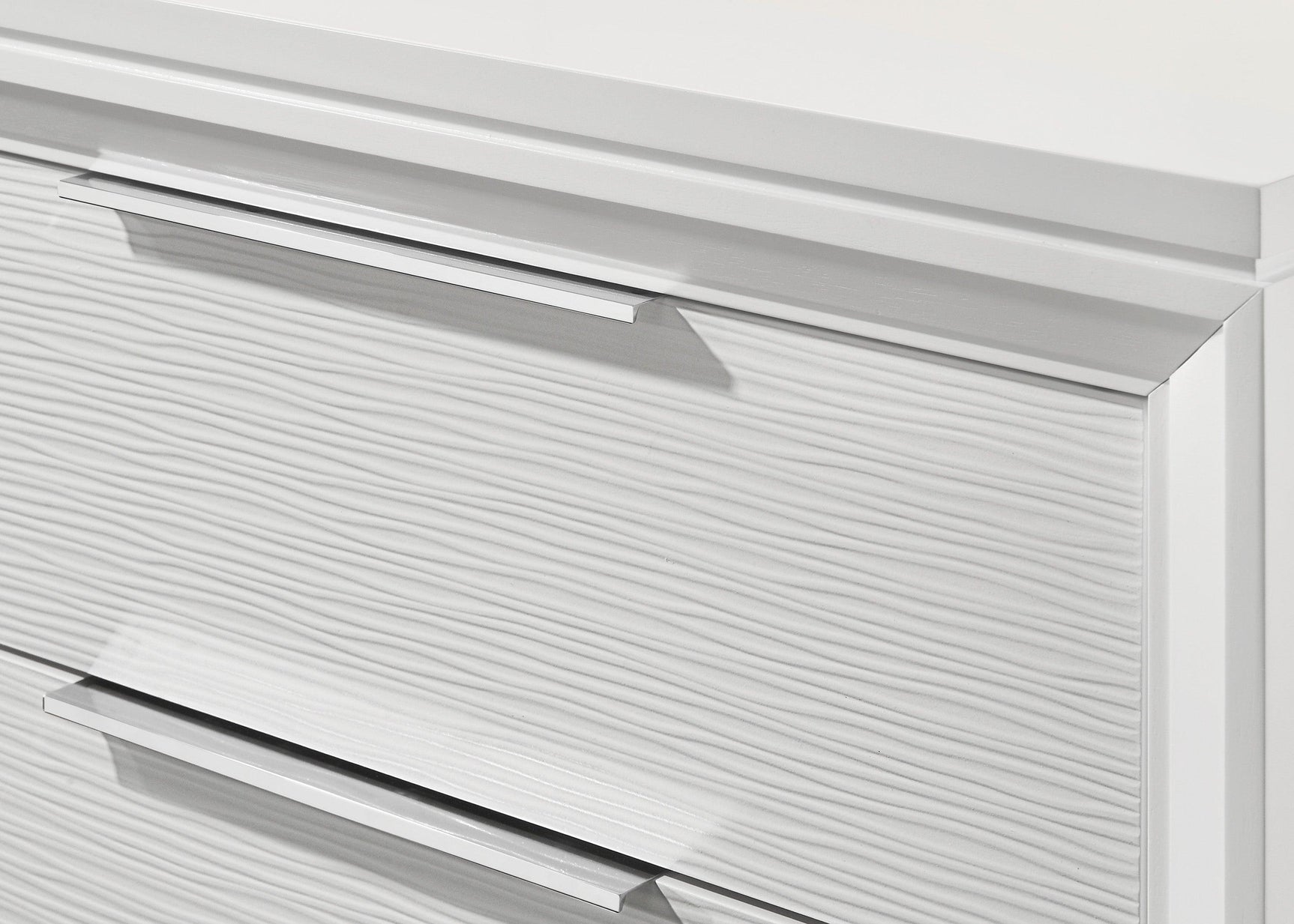 Cressida White Modern Contemporary Solid Wood 5-Drawers Chest - Ella Furniture