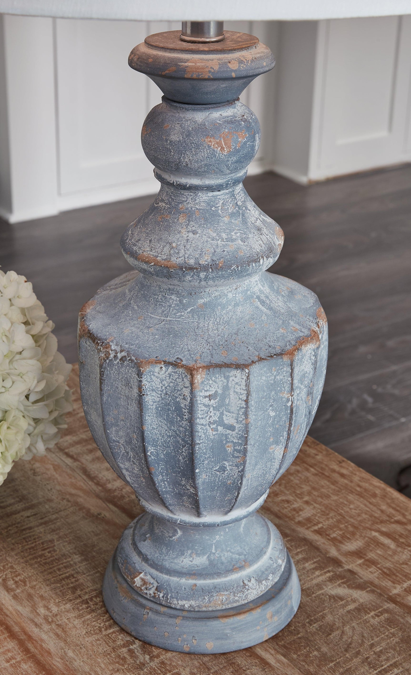 Cylerick Antique Blue Table Lamp - Ella Furniture