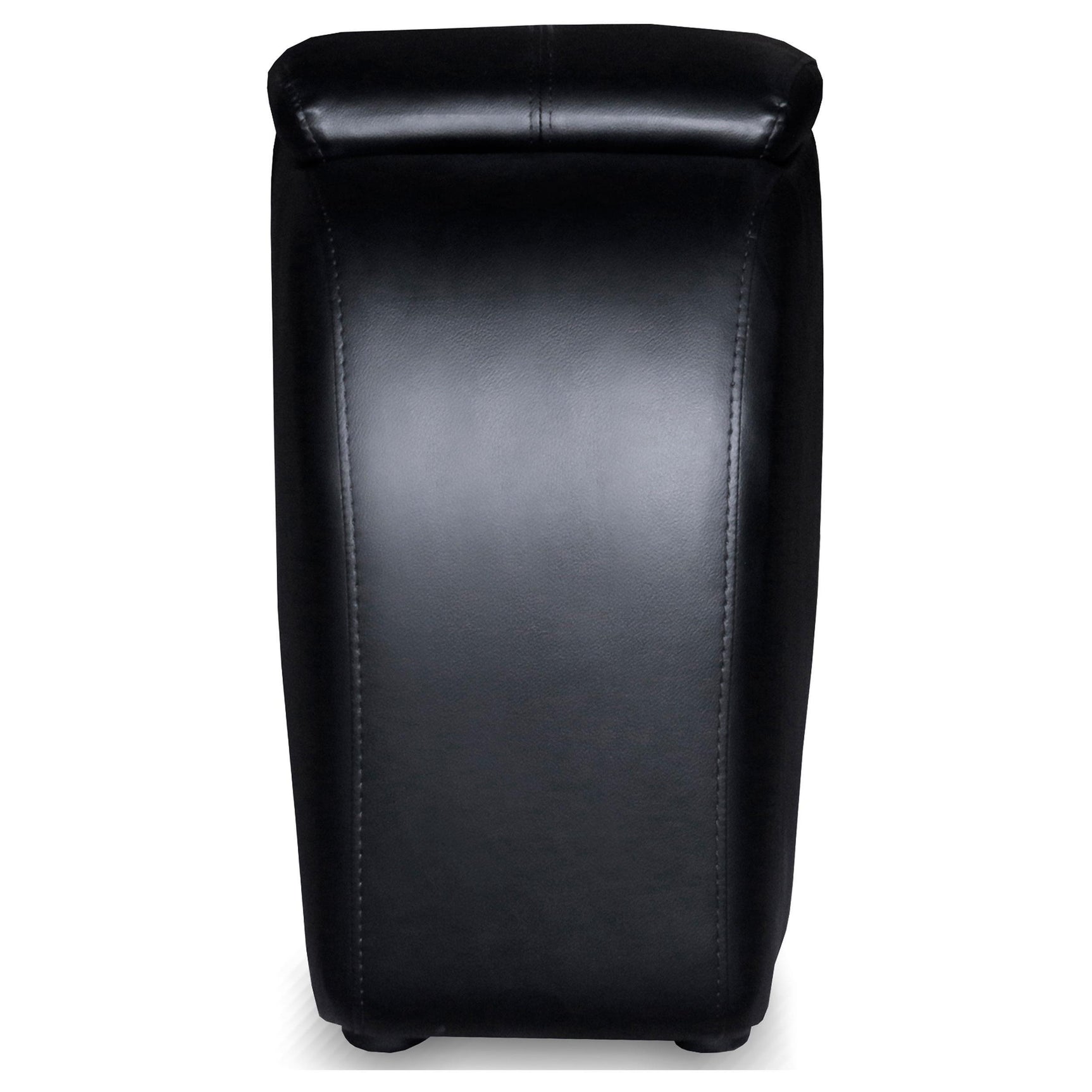 CYRUS THEATER COLLECTION Cyrus Upholstered Home Theater Storage Wedge Console Black 600002 - Ella Furniture