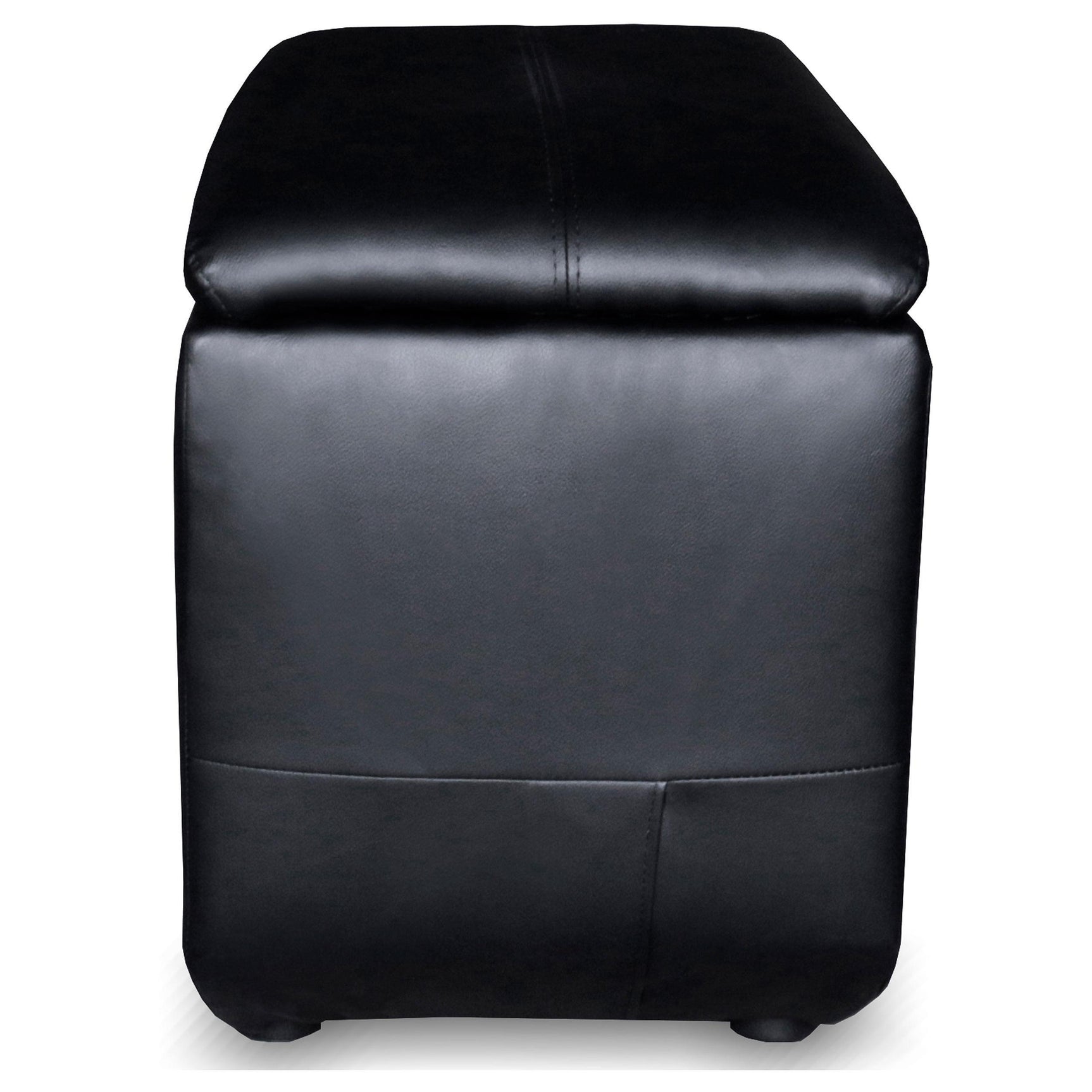 CYRUS THEATER COLLECTION Cyrus Upholstered Home Theater Storage Wedge Console Black 600002 - Ella Furniture