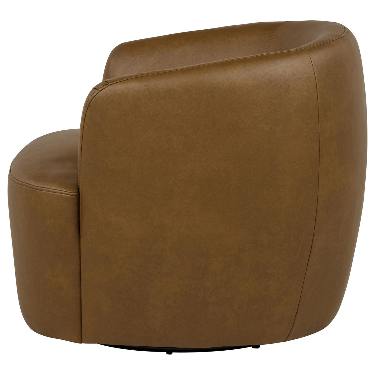Hudson Faux Leather Swivel Accent Chair Cognac — product image 4
