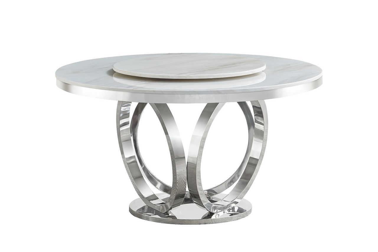 D615 Maxi Table (White/chrome) - Ella Furniture