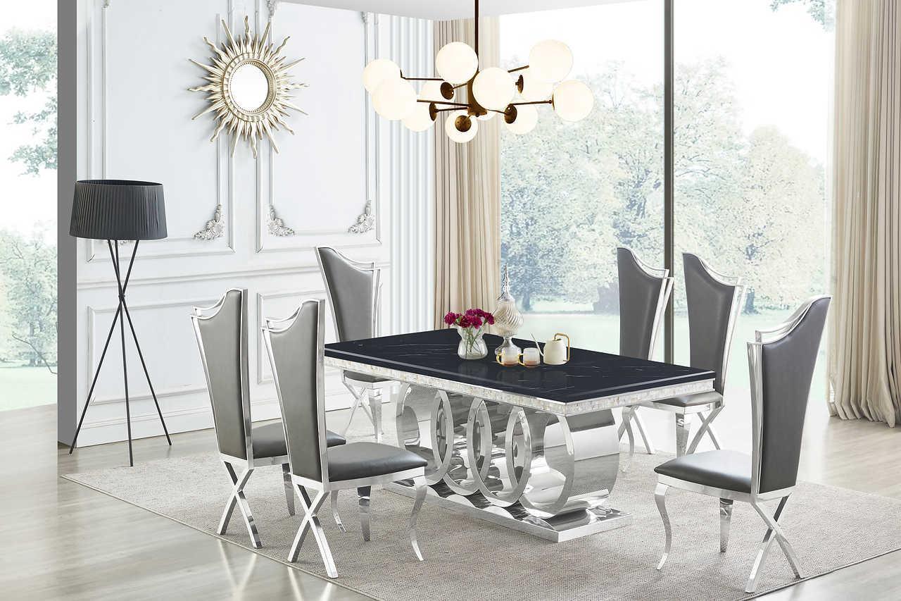 D620 Giovanni (Black/chrome) - Ella Furniture