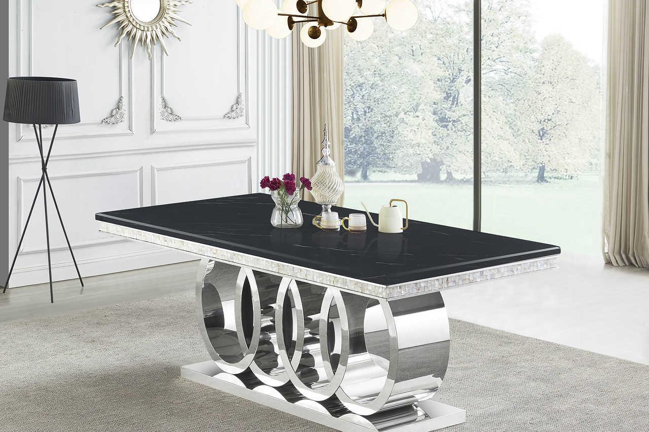D620 Giovanni (Black/chrome) - Ella Furniture
