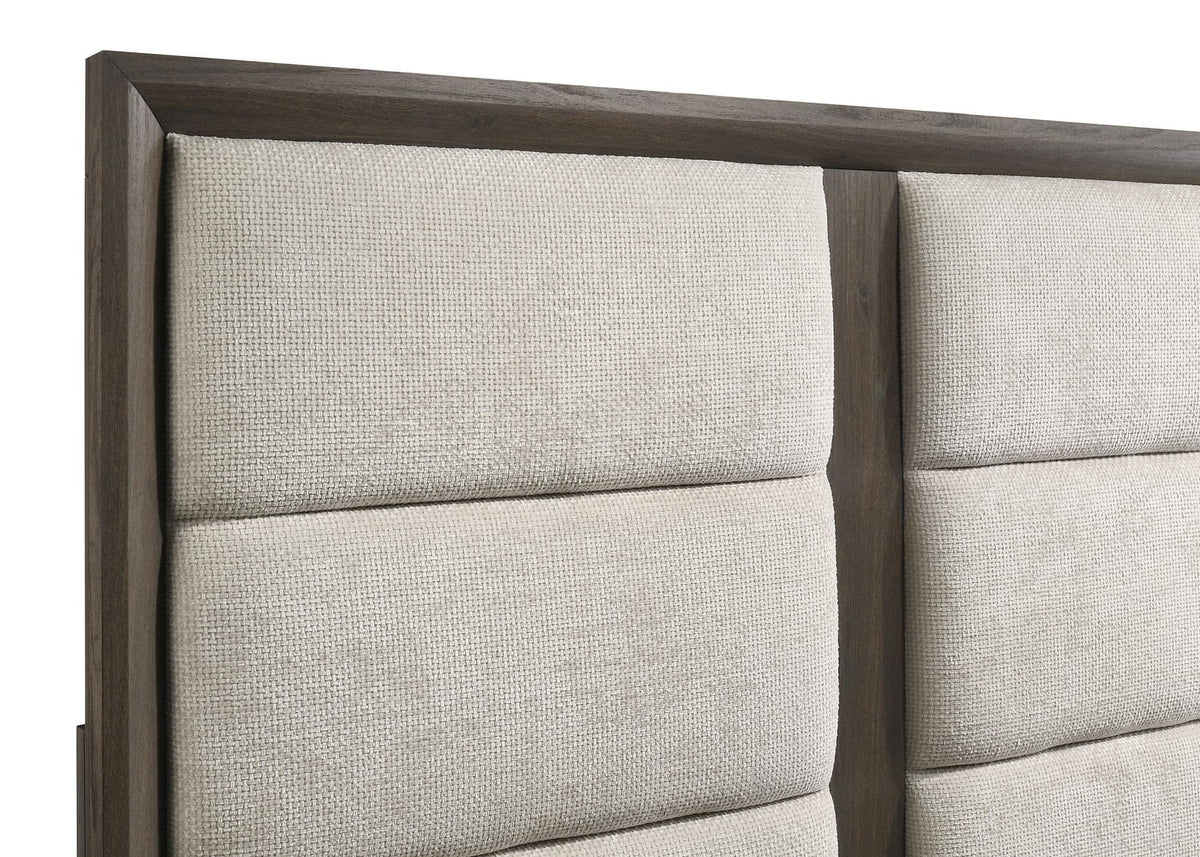 Farre Eastern King Upholstered Storage Platform Bed Dark Brown — product image 7