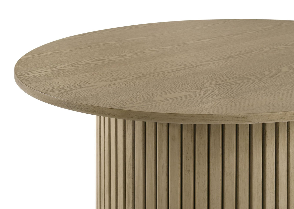 Hamlyn 5-piece Round Wood Counter Height Dining Set Black and Natural Oak — product image 5
