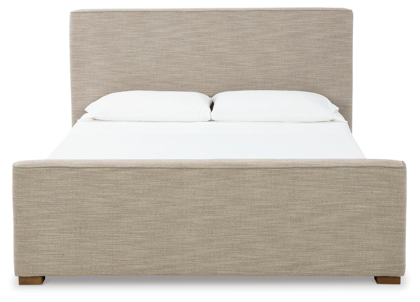 Dakmore Brown Upholstered Panel Bedroom Set - Ella Furniture