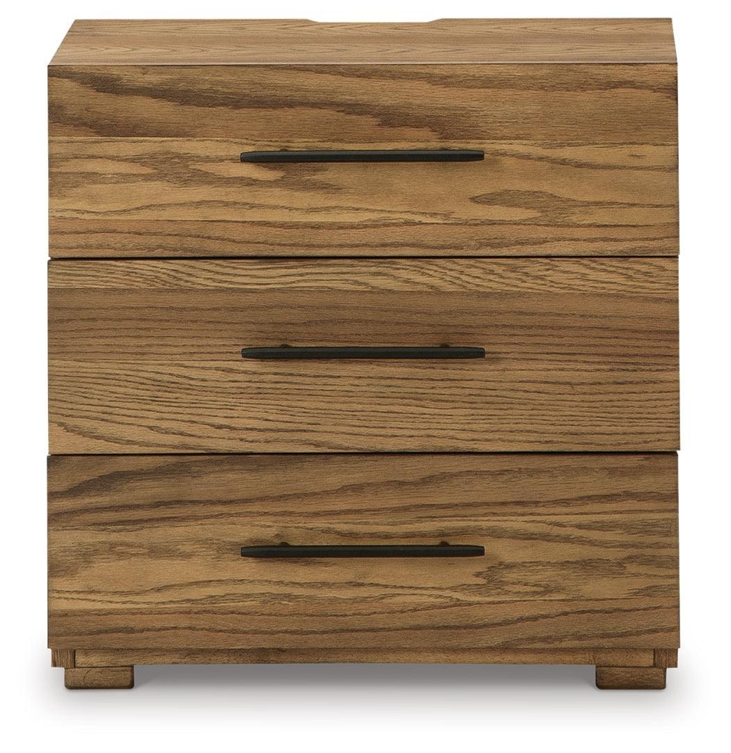 Dakmore Brown Upholstered Panel Bedroom Set - Ella Furniture