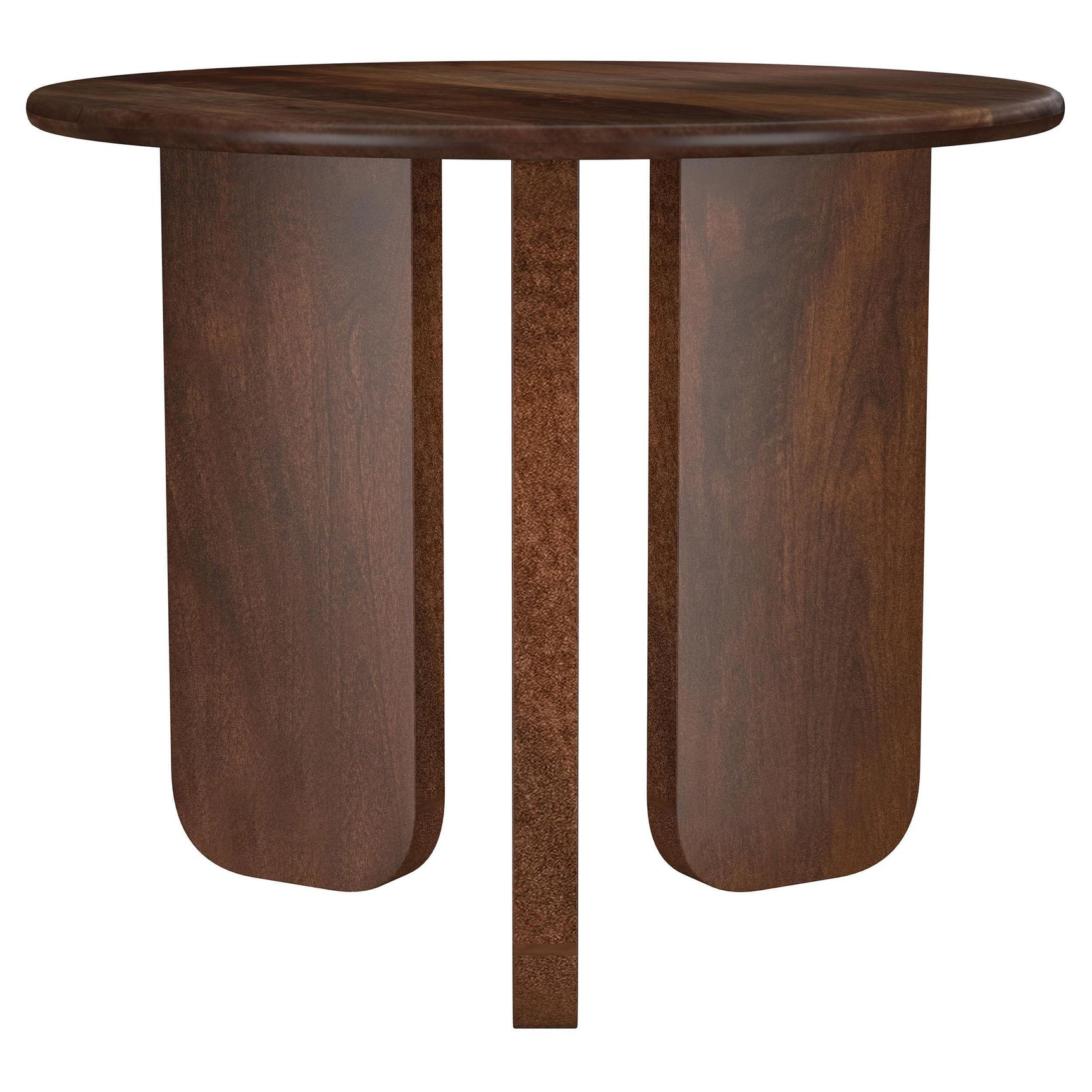 Dale Round Solid Mango Wood Side End Table Brown 721997 - Ella Furniture