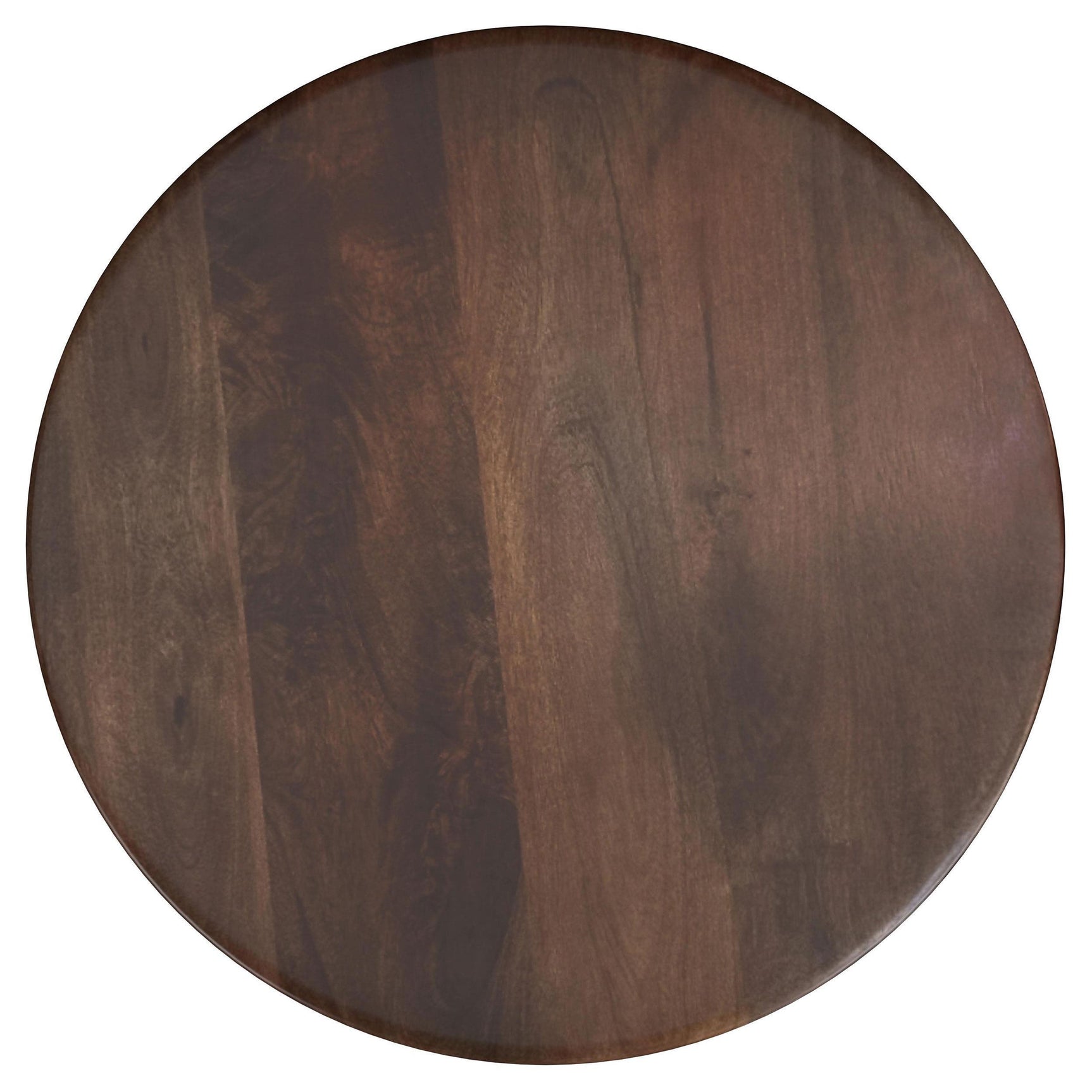 Dale Round Solid Mango Wood Side End Table Brown 721997 - Ella Furniture