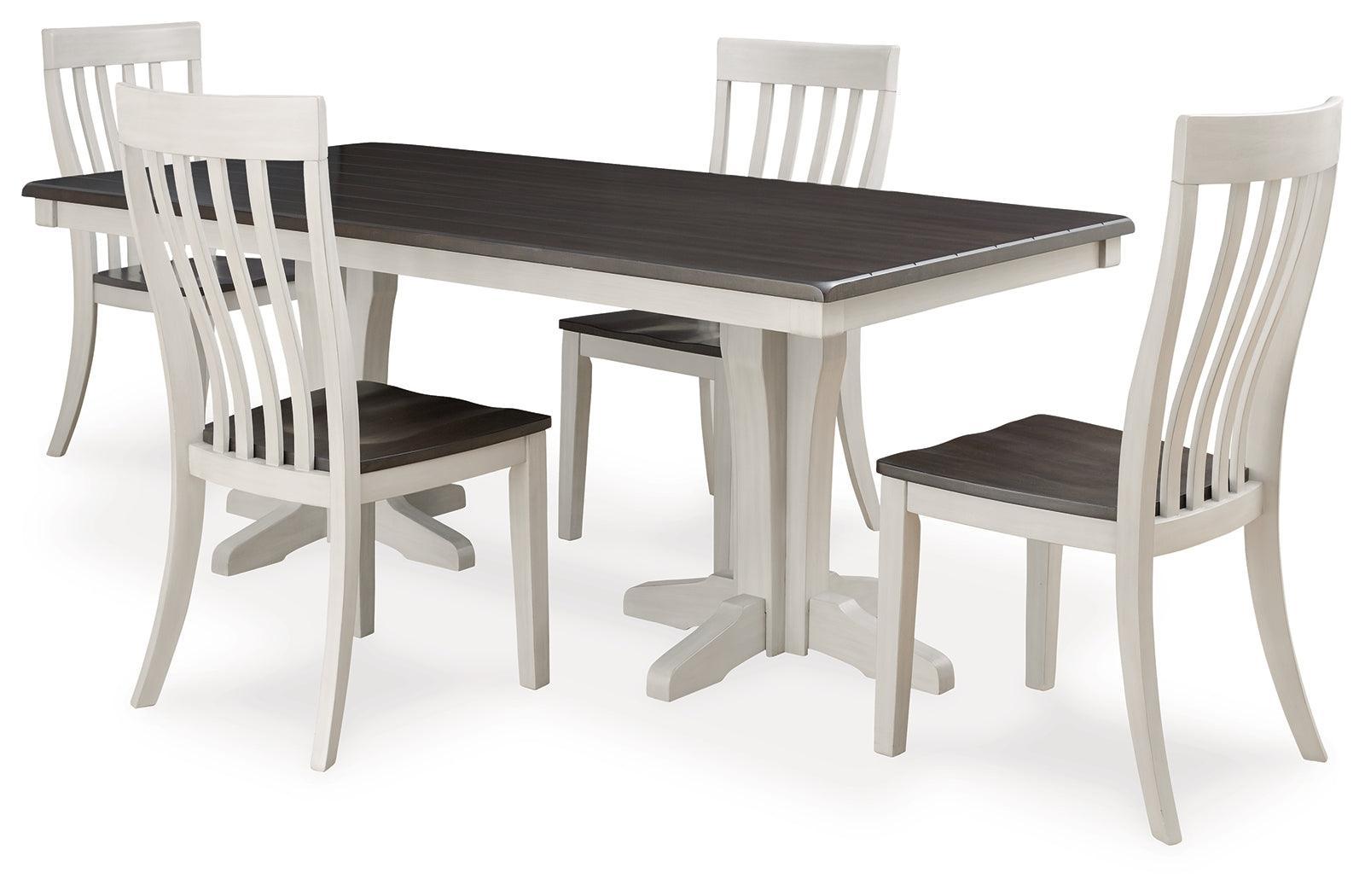 Darborn Gray/brown Dining Room Set - Ella Furniture